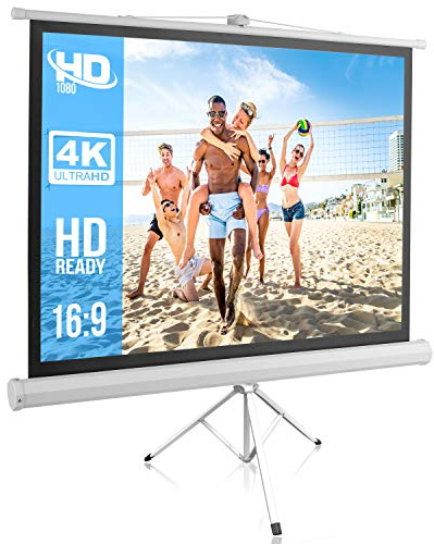 Pyle Leinwand mit Stativ 50 Zoll – Tragbare & Faltbare Projektorleinwand, Höhenverstellbar 63–122 cm, Ideal für Heimkino, Schule, Meeting, Konferenz & Outdoor Nutzung