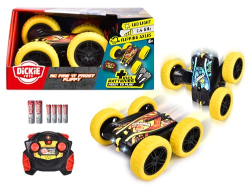 Dickie Toys - RC Auto Fire 'n' Frost Flippy (16 cm) - ferngesteuertes Auto ab 6 Jahre mit 360°-Flips und Licht, Remote Control Car für Kinder, 8 km/h, 2,4 GHz Fernbedienung, inkl. Batterien