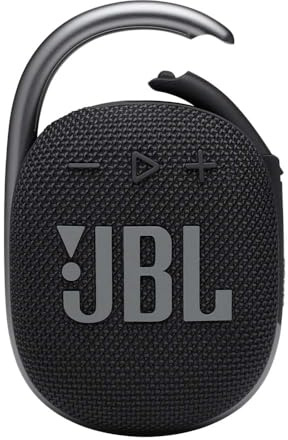 JBL CLIP 4 Bluetooth Lautsprecher - Schwarz – Wasserdichte, tragbare Musikbox mit praktischem Karabiner – Bis zu 10 Stunden kabelloses Musik Streaming