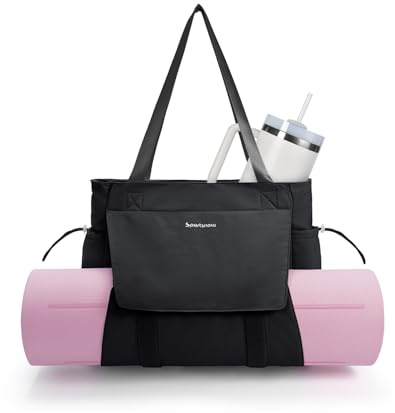 sportsnew Yogatasche Damen Groß Wasserdicht Yoga Tote Tasche mit Nassfach & Klettverschluss Schnellzugriff Yogamatte