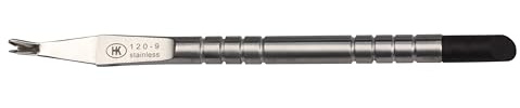 HK Manicure by Hans Kniebes – Nagelhautmesser mit Nagelhautdrücker – V-Klinge, extra dünn und präzise – Maniküre und Pediküre – rostfreier Edelstahl