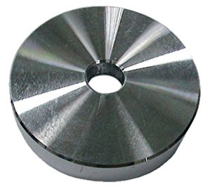 Reloop RP Puck - passend für alle Plattenspieler, zum Abspielen von 7" Platten mit großem Mittelloch, Silber, 203008