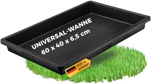 UDOPEA Profi Kunststoff Wanne flach (59,5 x 39,6 x 6,3 cm) - Pflanzschale, Wasserwanne ohne Bodenlöcher - Ideal für Pflanzen, Anzuchten, Garten (1 Stück)