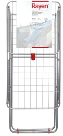 Rayen | Wäscheständer mit Flügeln | Trockenfläche | Flügelverriegelungssystem | Faltbarer, rutschfester Wäscheständer | Für den Innen- und Außenbereich | 19 Meter | Maße: 54.5 x 177 x 107.5 cm