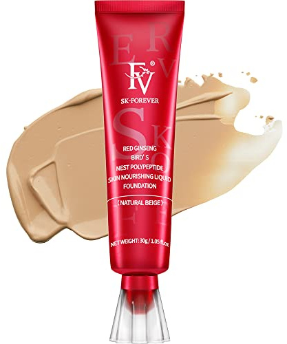 FV Flüssig Foundation - Langanhaltend, Wasserfest & Mattierend bei Öliger Haut, Porenminimierend für einen Makellosen Teint, Inklusive Öl-Kontrolle, 30g Beige