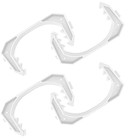 com-four® 4er Set Fensterklammer - Fensteraufhalter, Fensterstopper, Fensterkeil - Klemmschutz für Fenster und Tür - Türstopper - 11cm (Set1 04 Stück - weiß)