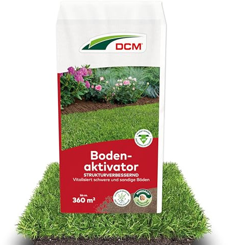 DCM Bodenaktivator - Bodenverbesserer - Mit MINIGRAN® TECHNOLOGY - Vertikutieren - organischer NPK-Dünger - 18 KG für 360qm