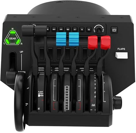 Honeycomb Aeronautical Bravo Throttle Quadrant mit Auto Pilot & Annunciator Panel in Luftfahrt-Qualität für Flug-Simulatoren | Universelles Steuerungssystem für Simmer, Piloten | PC