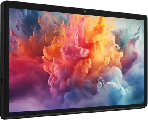 MUISOO Android 15 Tablet, 10 Zoll Tablet, 20GB + 64GB (erweiterbar auf 1 TB), Android-Tablet mit Bluetooth 5.3, WiFi 6, Dual-Kamera, 5 MP + 8 MP, Face ID, 4G Wireless Dongle (Schwarz)
