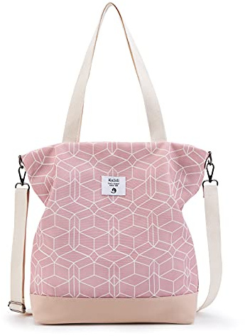 KALIDI Groß Damen Umhängetasche/Handtasche Shopper Hobo Bag Crossbody Bag | Canvas Tasche Schultertasche Totepack Shopper Casual Handtaschen für Schule Büro Arbeit Reisen Ausflug Einkauf