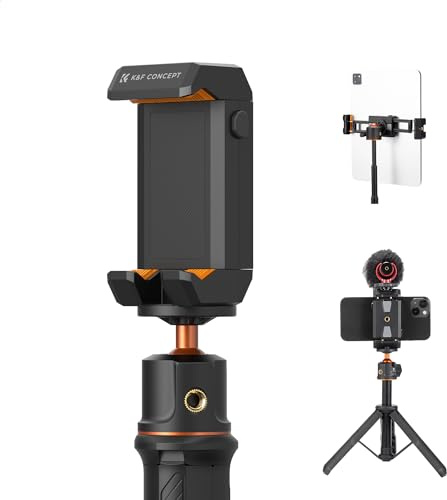 K&F CONCEPT MS20 Handyhalterung,Ipad Halterung,Adapter für Stativ, Handy Tablet Halterung Ständer Adapter für iPad Pro/iPad Air/iPad mini,iPhone 17/16/15/14/13/12 und andere Tablets und Handys