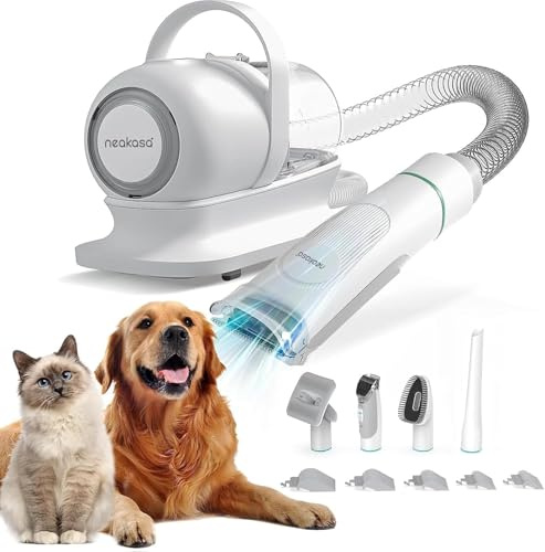 Neakasa P1 Pro Hundeschermaschine mit Tierhaar Staubsauger 13000 Pa Haustierpflegeset, leise Schermaschine Hund Katze Tierhaarschneidemaschine Tierhaarentferner, 5 bewährten Pflegewerkzeugen