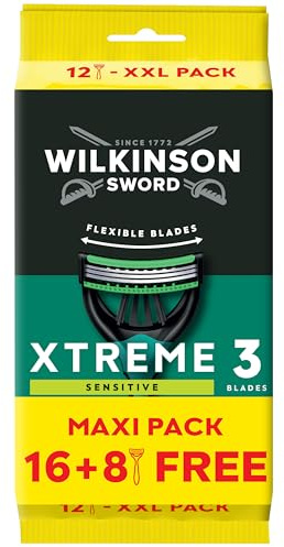 Wilkinson Sword Xtreme 3 Sensitive Einwegrasierer für Männer 16+8