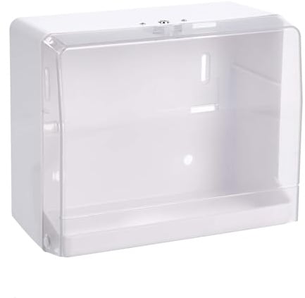 Amazon Basics Papiertuchspender, V-Falz kompatibel, Weiß, 27 x 14.5 x 21.5 cm