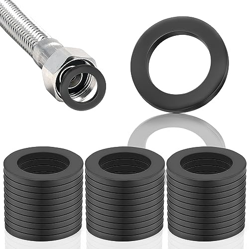 SWTYExt 3/4 Zoll Dichtungsringe 30 Stück Dichtungen Sanitär Flachdichtung | Dichtringe Gummi, Wasserhahn, Unterlegscheiben Schwarz, für Duschkopf, Waschbecken Ablauf, Gardena, Poolpumpe, Pool