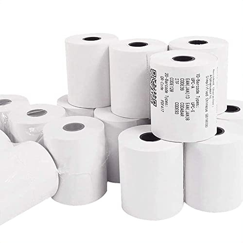 Thermorollen, NefLaca 20 Rollen Thermopapier 80mm x 70m x 12mm Kassenrollen passend für EC Cash, ohne Bisphenol A, weiße Farbe