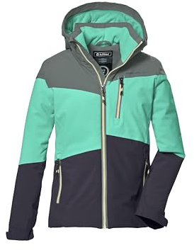 killtec Mädchen Funktionsjacke mit Kapuze und Schneefang/Outdoorjacke ist wasserdicht KOW 170 GRLS JCKT, dunkel peppermint, 152, 40927-000