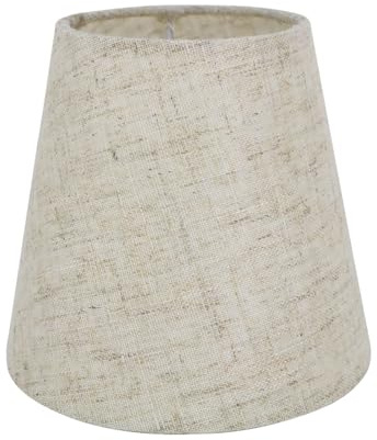 Eastlion Lampenschirm 5.5"/Ø14cm E14 E27 Lampenschirm for Flachs Kerze Kronleuchter Wandleuchte Pendelleuchte Tischlampe,Leinen