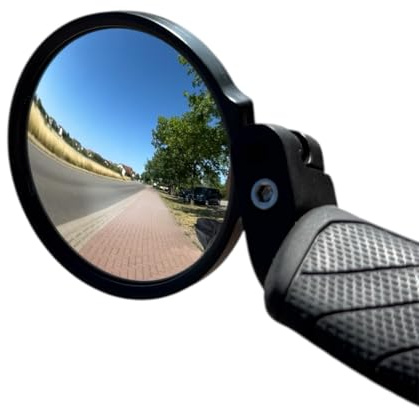mnGreenX® - 2 Fahrradspiegel Links und Rechts, Konvex, HD 360° Drehbar & Klappbar Fahrrad Rückspiegel, Universal für Lenker 17-22 mm, Weitwinkel für Fahrrad, Mountainbike, Rennräder