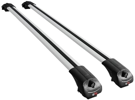 MDAK Kompatibel mit Seat Alhambra 2 (7N) 2010-2020 ACE-1 Relingträger Dachträger Auto Gepäckträger Grau Aluminium 2 Stangen