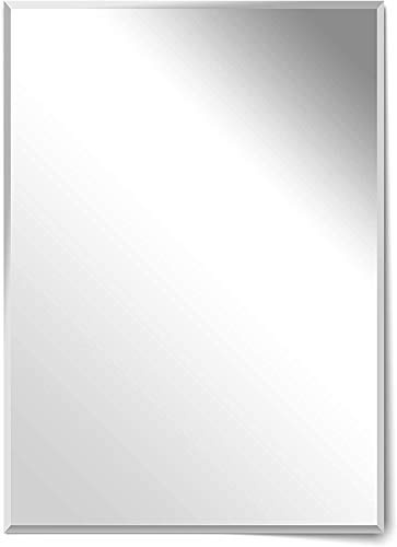 Homestyle Facettenspiegel ohne Rahmen – Hochwertiger Wandspiegel mit geschliffenen Kanten, eleganter Kristallspiegel für Bad, Flur, Wohnzimmer und Schlafzimmer - 50x70 cm -