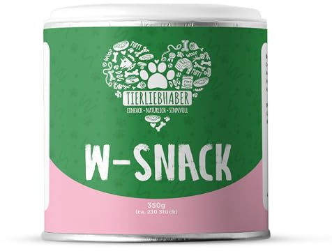 W-Snack als Ergänzung zur Wurmkur Hund – Ergänzend zu Wurmkuren für Hunde | Hundeleckerli zur Unterstützung bei Entwurmung Hund – Unterstützendes Leckerli zu Entwurmungsmittel für Hunde – 350g