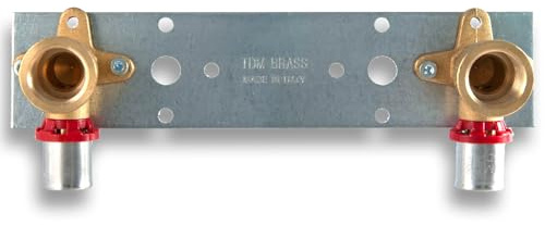 TDM 20er Pressfitting Wandwinkel Montageplatte – 1/2 Innengewinde für 2,0 mm Aluverbund Mehrschichtverbundrohr, DVGW-zertifiziert, 1/2 x 20