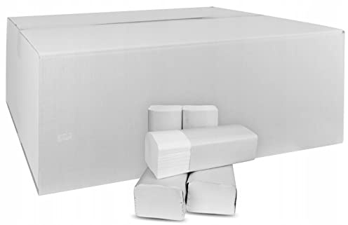 3000 Blatt Falthandtücher Papierhandtücher Premium, V/ZZ-Falz, 2lagig 23 x 21 cm ZZ-Falz weiß, Cellulose