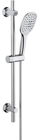 JOHO Edelstahl Duschstange 70 cm Chrom Duschbrause mit Schlauch und Halterung, Brausestangeset mit Duschkopfhalter und Handbrausesch-Duschset mit 3 Strahl Handbrause (HB1210CP)