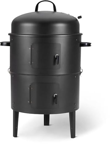 Amazon Basics Outdoor-Smoker, 1 Stück, 40.6 cm, Schwarz