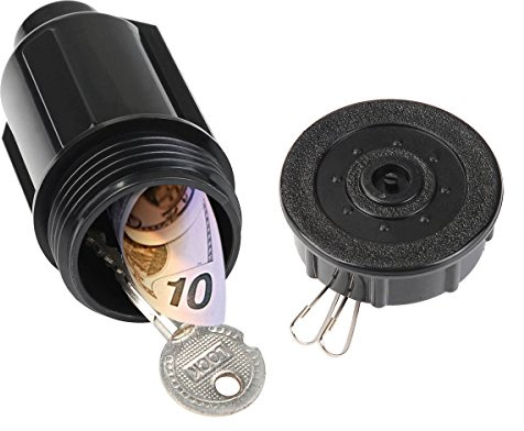 Schlüssel- oder Geldversteck “Sprinklerkopf”, für draußen im Garten oder im Hof, als versteckter kleiner Tresor oder Schlüsselfach. Wasserdicht, korrosions- und schlagfest.