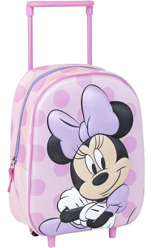 CERDÁ LIFE'S LITTLE MOMENTS Unisex Kinder Trolley 3D Kinderrucksack Minnie, Rosa