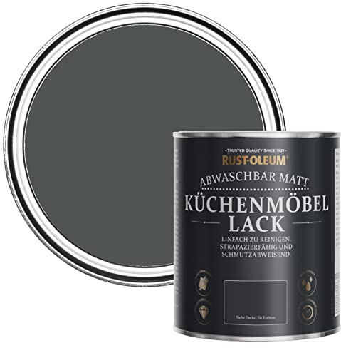 Rust-Oleum abwaschbare Küchenschrankfarbe in dunkelgrau mit Matt Finish - Graphit 750ML
