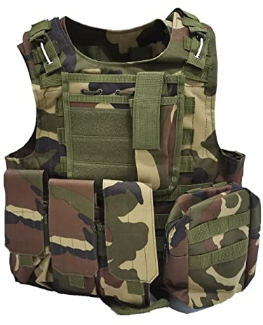 MERCIYD Outdoor Militär Taktische Weste Feldspielweste, Paintball Schutzausrüstung, Schutzweste für Luftpistole, geeignet für Jagd im Freien,