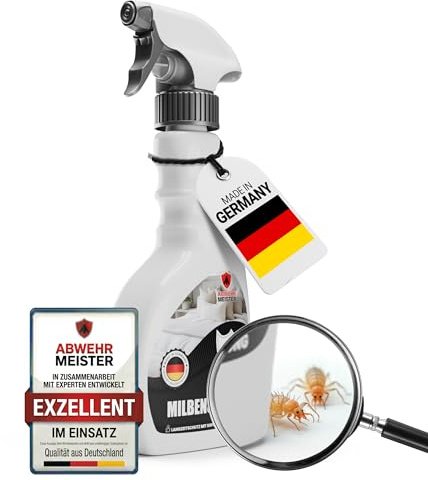 ABWEHR MEISTER ORIGINAL Milbenspray für Matratzen & Polster 500 ml | Hocheffektive, laborgeprüfte Formel gegen Milben. Permethrinfrei & rückstandsfrei. Bildet dauerhafte Schutzbarriere