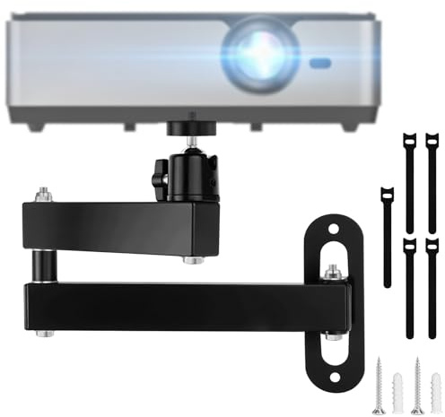 KXVXXV Wandhalterung Beamer Halterung Wand Beamerhalterungen Multi-Winkel Verstellbare Metall Projektor Ständer mit 1/4-Zoll-Schraubschnittstelle Gelenkarm Halterung