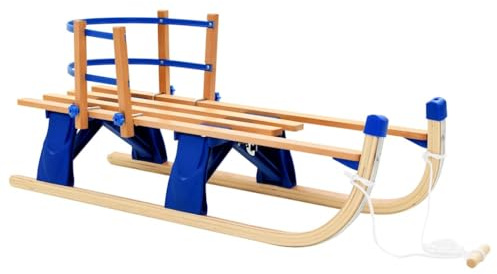 vidaXL Holzschlitten Lehne Holz 119 cm Rodel Schlitten Kinder mehrere Auswahl