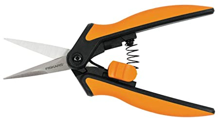 Fiskars Gartenschere Solid Micro-Tip Gartenschere SP130, Orange/Schwarz