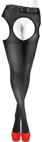 sesto senso Hosenträger Strumpfhose mit offenem Schritt 15 Den Spitze Strumpfband Gürtel Strümpfe