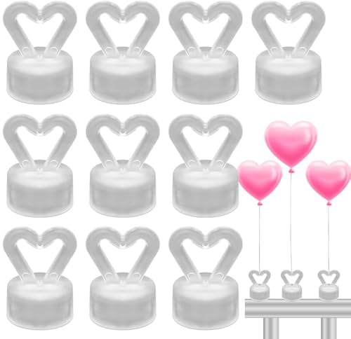 10 Stück Magnetische Luftballon Beschwerer, Herzförmige Ballongewicht für Heliumballons – Halter Helium Ballons für Hochzeit, Geburtstag & Party Dekoration (Herzförmig)