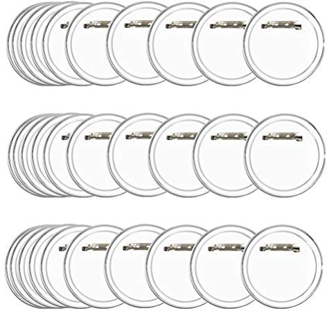 BUYGOO 30PCS Buttons Selber Machen ohne Buttonmaschine Transparente DIY Ansteckbuttons Set Außendurchmesser 60mm Buttons Transparent DIY Ansteckbuttons mit Anstecknadel für Foto Bild Kleidung