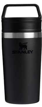 STANLEY 1913 Cafe Kaffeebecher To Go 0.35L - Hält 4 Stunden Heiß - 5 Stunden Kalt - Edelstahl Thermobecher - Spülmaschinenfest - Einfacher Tragegriff - Coffee To Go Becher - Black
