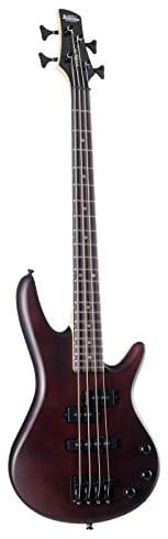 Ibanez GSRM20 GIO Series MiKro Short Scale Electric Bass Guitar - Walnut Flat Finish, 3/4