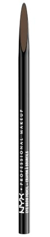 NYX Professional Makeup Augenbrauenstift, Precision Brow Pencil, Beidseitig mit flachem Augenbrauenstift und Bürstchen, Vegane Formel, Farbton: Ash Brown