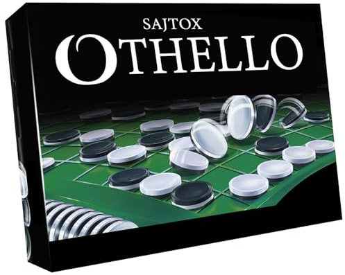 Othello Classic Strategy Board Game - Komplettes Set für zwei Spieler, perfekt für Familienspielabende und Wettkampfspiele