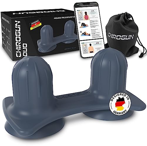 CHIROGUN Duo Triggerpunkt Drücker mit Saugnapf - Rücken Massagegerät für Triggerpunkte, Faszien, Nacken & Verspannungen