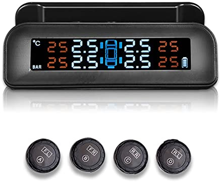 LCD-Reifendruckkontrollsystem, C 260 Auto-Reifendruckkontrollsystem, Solar-Universal-Echtzeit-Tester, LCD-Bildschirm, 4 Sensoren