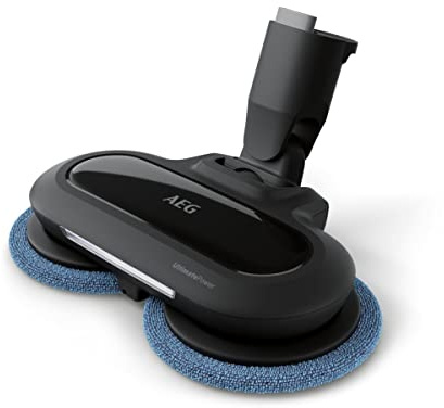 AEG AZE157 UltimatePower Mopdüse für AEG 8000 Akku-Staubsauger (Düse für effiziente Nass-Reinigung, Wischfunktion, 2 rotierende Reinigungspads, Wasser-Sprühflasche, LED Frontlicht, schwarz), AZE159