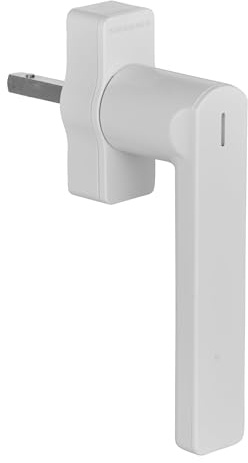 SIEGENIA Smarter Fenstergriff Gen. 2 signalweiß - Matter kompatibel zur Einbindung in Smart Home Netzwerke mit Statusüberwachung, zentrale Ver- & Entriegelung per Fernzugriff, Smarter Montageassistent