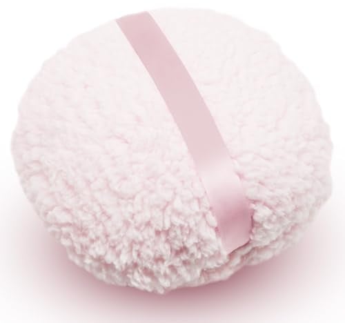 Rosa Puderquaste, zartes und weiches Puder mit Quaste für Frauen, Körperpuderquaste, großes Puderquasten-Zubehör, rosa Puderquasten-Zubehör, geeignet für Frauen jeden Alters